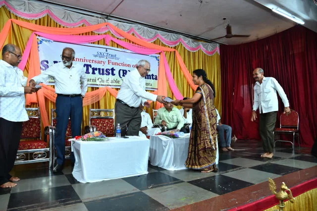 Distribution of Trust’s contribution to deserving people in the 4th anniversary function of the Trust